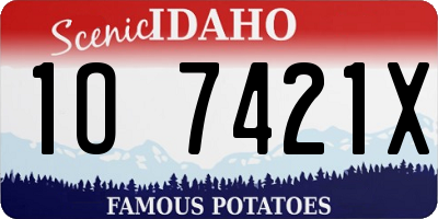 ID license plate 1O7421X