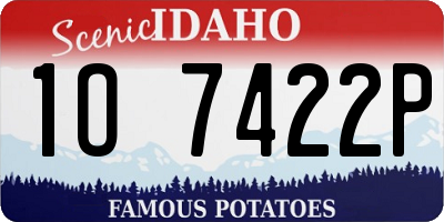 ID license plate 1O7422P