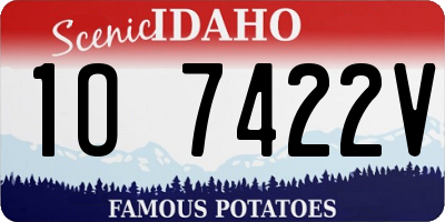 ID license plate 1O7422V