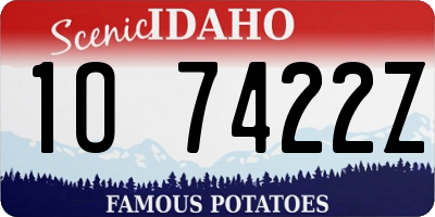 ID license plate 1O7422Z