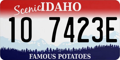 ID license plate 1O7423E
