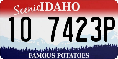 ID license plate 1O7423P