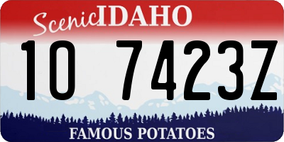 ID license plate 1O7423Z