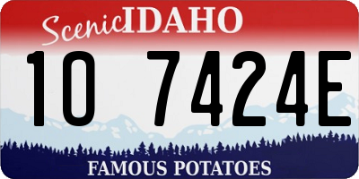 ID license plate 1O7424E