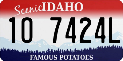 ID license plate 1O7424L