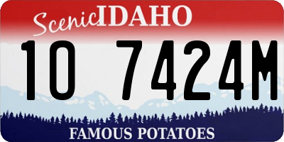 ID license plate 1O7424M