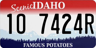 ID license plate 1O7424R