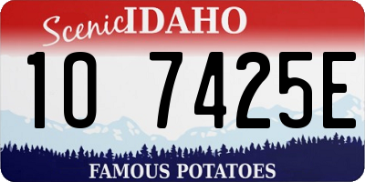 ID license plate 1O7425E