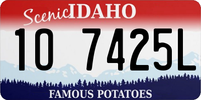 ID license plate 1O7425L