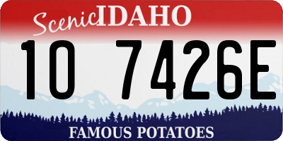 ID license plate 1O7426E