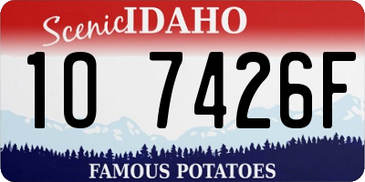 ID license plate 1O7426F