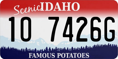 ID license plate 1O7426G
