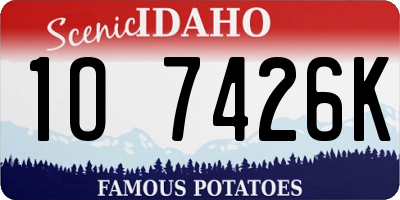 ID license plate 1O7426K