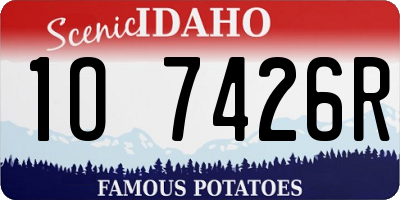 ID license plate 1O7426R