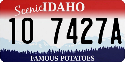 ID license plate 1O7427A
