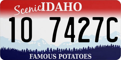 ID license plate 1O7427C