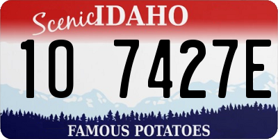 ID license plate 1O7427E