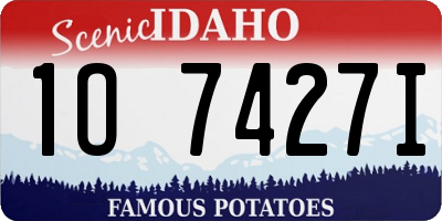 ID license plate 1O7427I