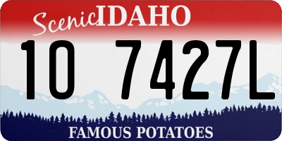 ID license plate 1O7427L