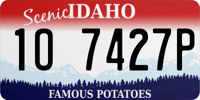 ID license plate 1O7427P