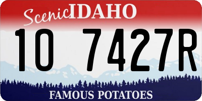 ID license plate 1O7427R