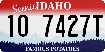 ID license plate 1O7427T