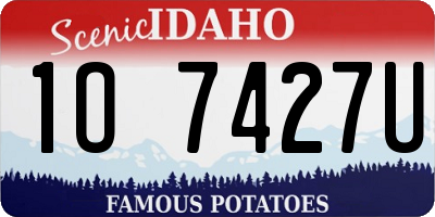ID license plate 1O7427U