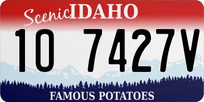 ID license plate 1O7427V