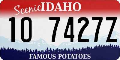 ID license plate 1O7427Z