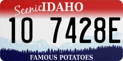 ID license plate 1O7428E