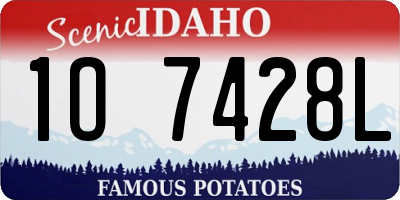 ID license plate 1O7428L