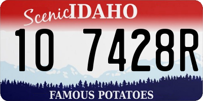 ID license plate 1O7428R