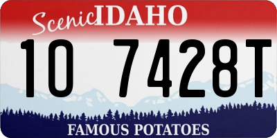 ID license plate 1O7428T