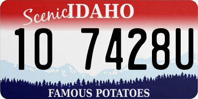 ID license plate 1O7428U