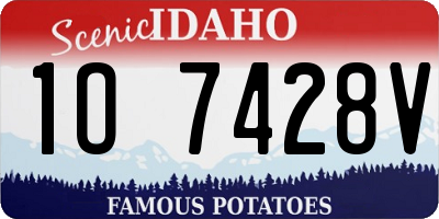 ID license plate 1O7428V