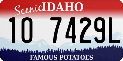 ID license plate 1O7429L