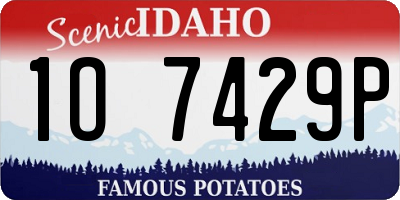 ID license plate 1O7429P