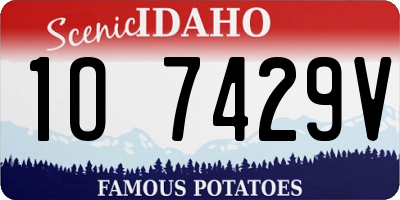ID license plate 1O7429V