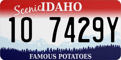 ID license plate 1O7429Y