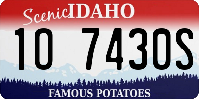 ID license plate 1O7430S