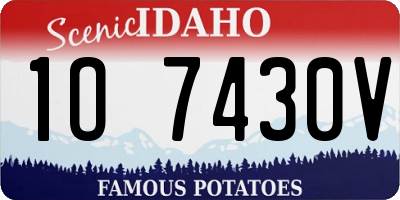ID license plate 1O7430V