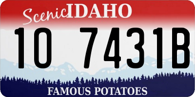 ID license plate 1O7431B