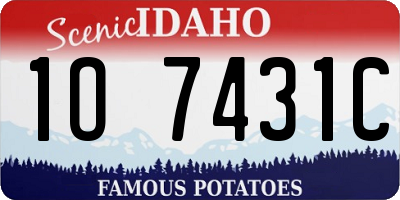 ID license plate 1O7431C