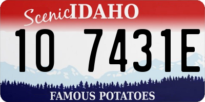ID license plate 1O7431E