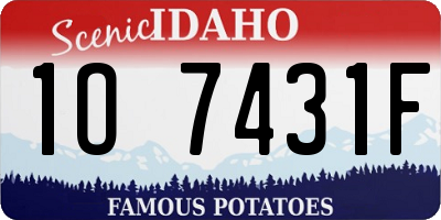 ID license plate 1O7431F