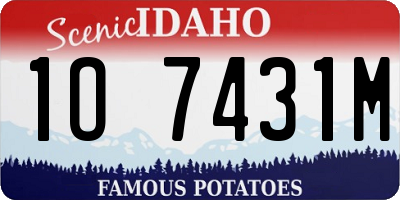 ID license plate 1O7431M