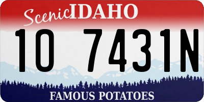 ID license plate 1O7431N