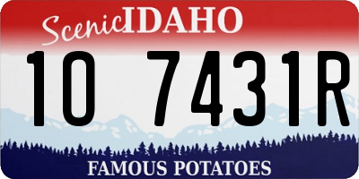 ID license plate 1O7431R