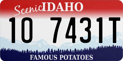 ID license plate 1O7431T