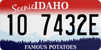 ID license plate 1O7432E